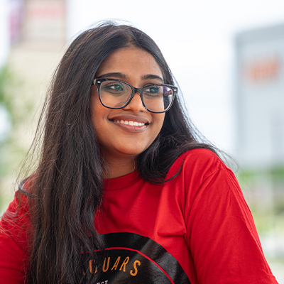 Smiling student