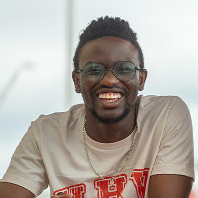 A smiling student