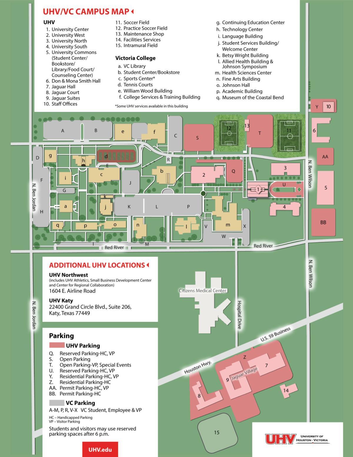 Victoria campus map
