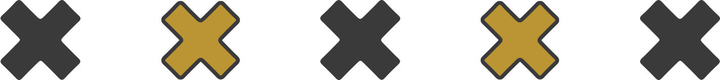 design element using the shape x