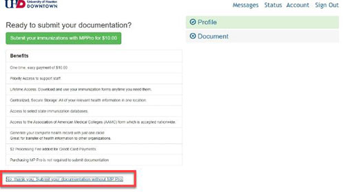 No thank you. Submit your documentation without MP Pro link