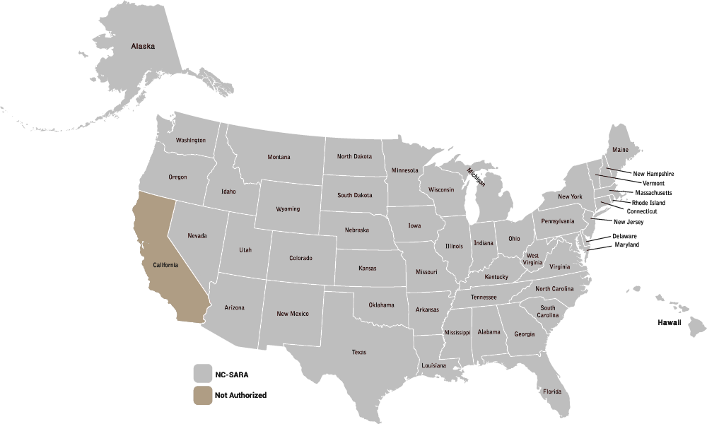 The map depicts that UHV is authorized in all states in America except for the state s of California