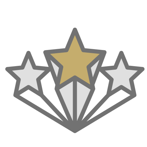 icon of 3 stars shooting forward