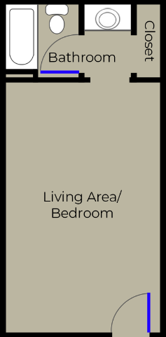 Jaguar Hall Single Room Layout
