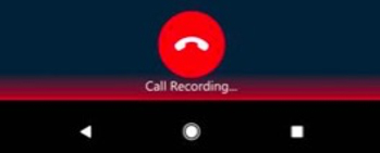 Skype notice showing call is recording