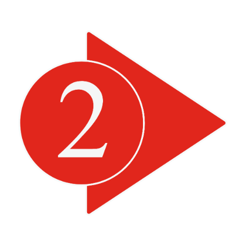 Circle with number 2 and arrow pointing right