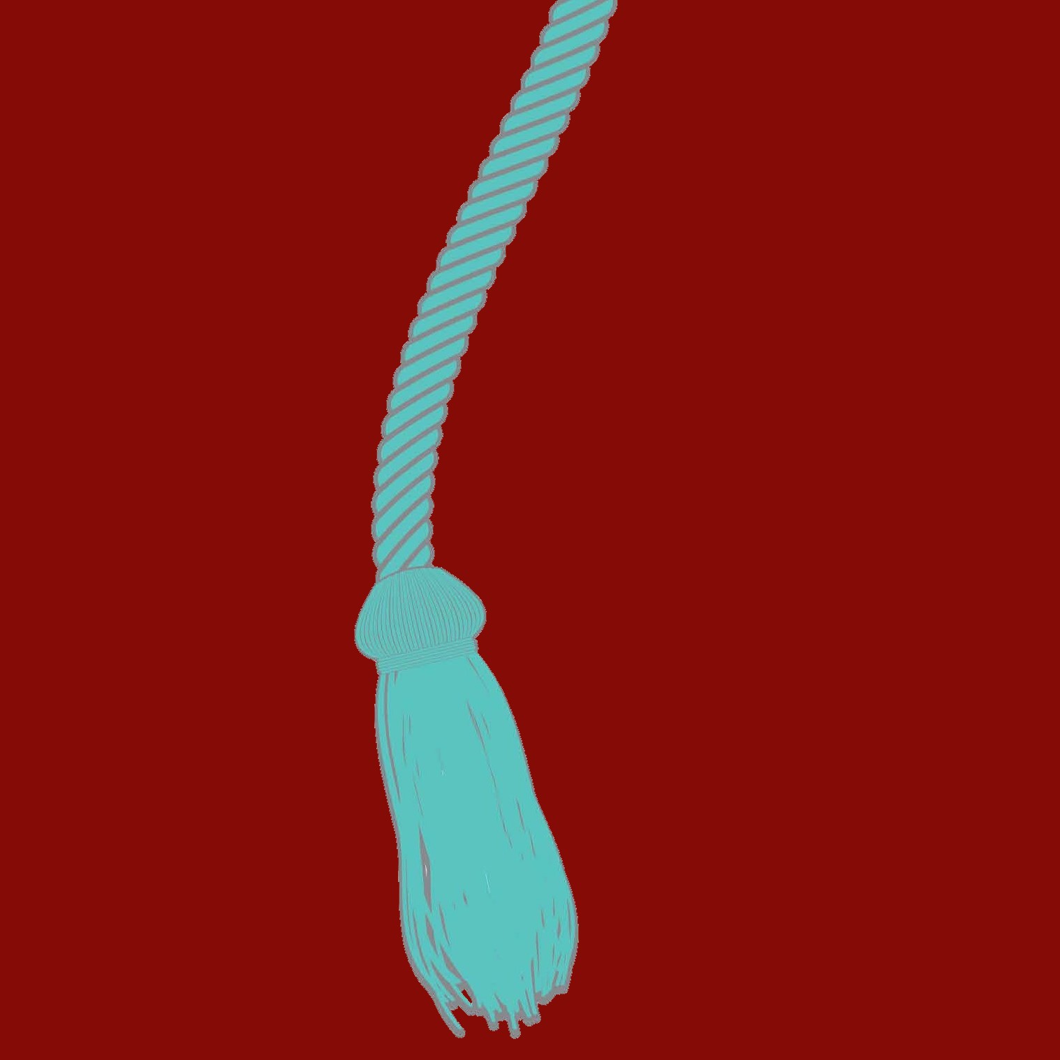 Teal Cord with tassle