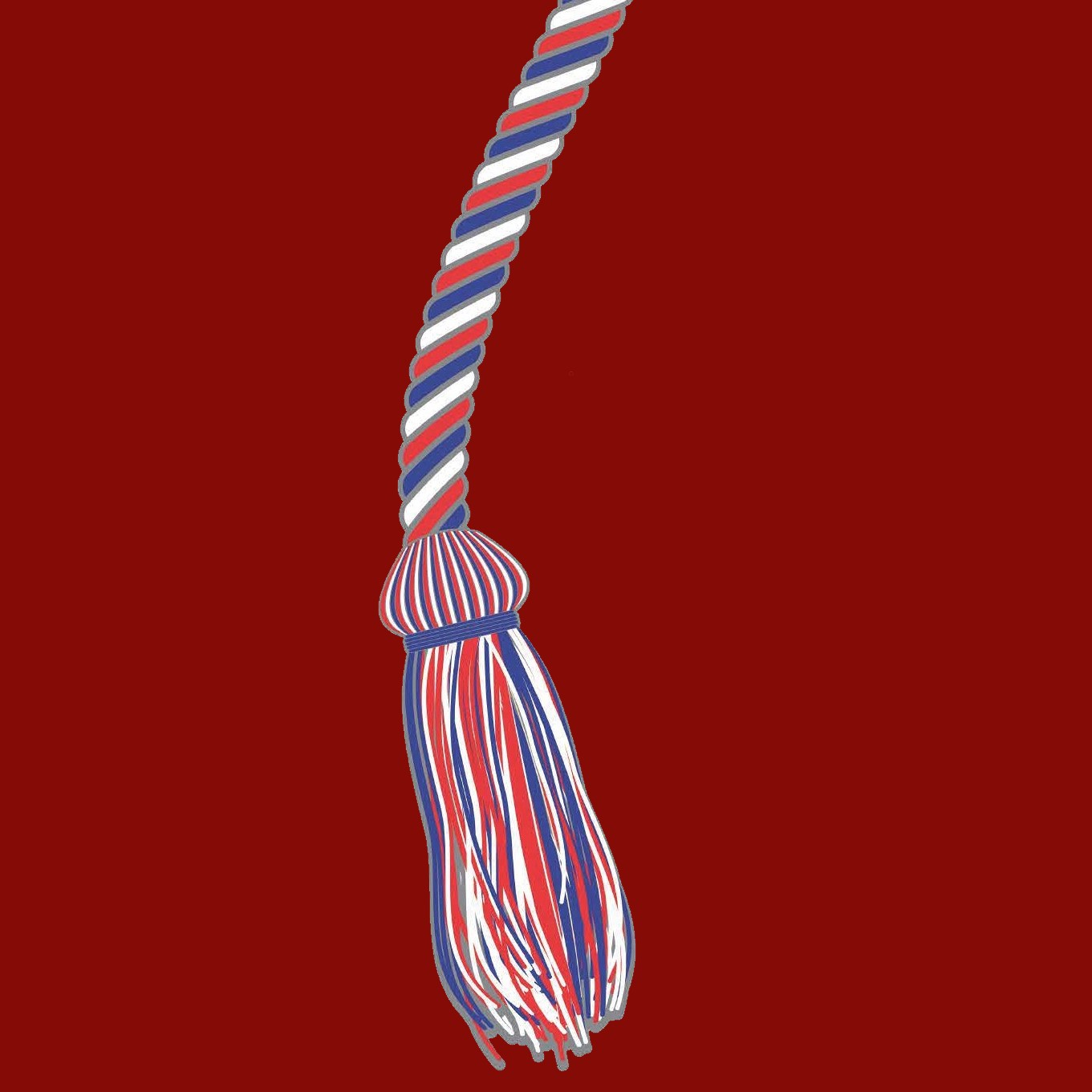 Red, White and Blue Cord with tassle