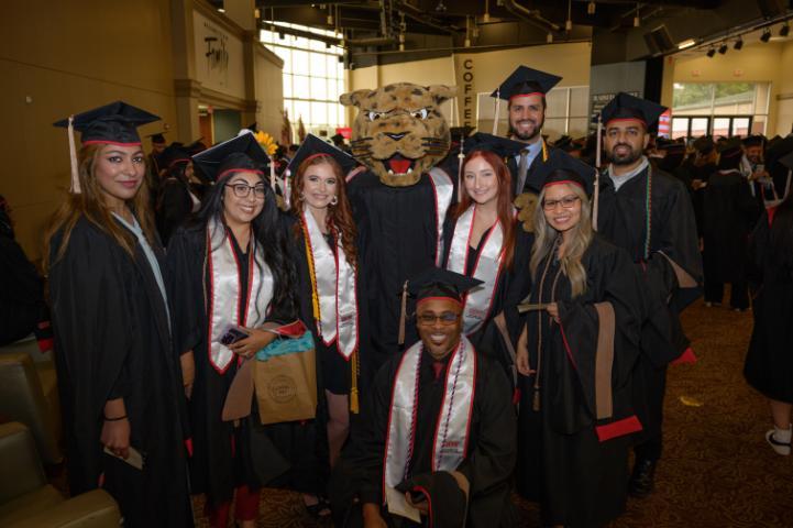 Group of Students with Jax, Commencement Fall 2023