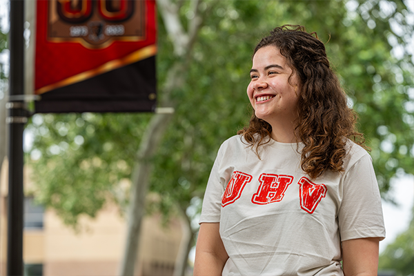 student smiling