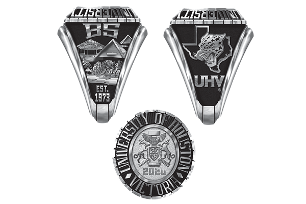 UHV traditional class ring. Courtesy Balfour.com