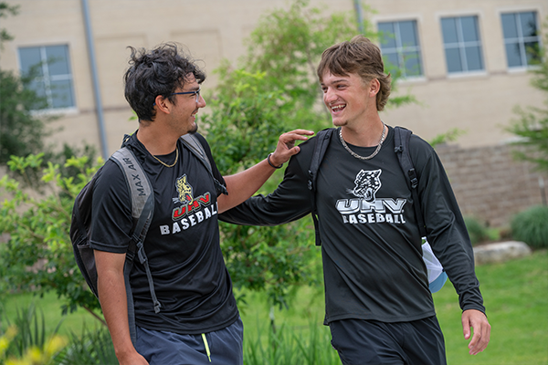 two student athletes