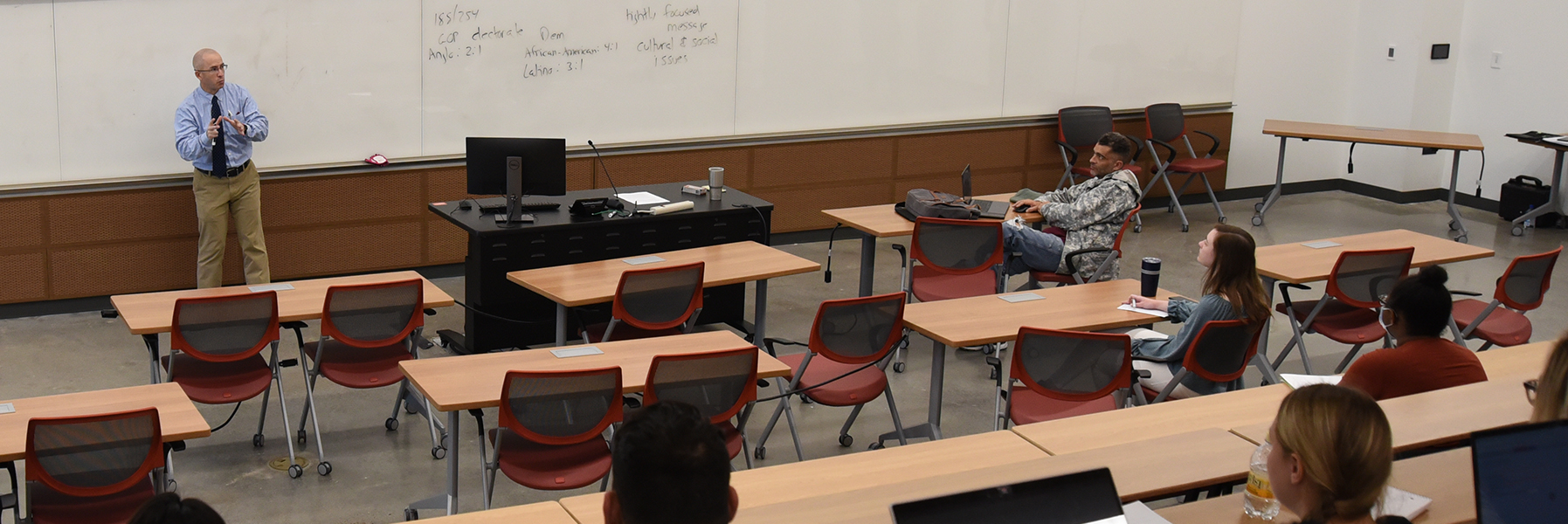 Professor Craig Goodman teaching a class.