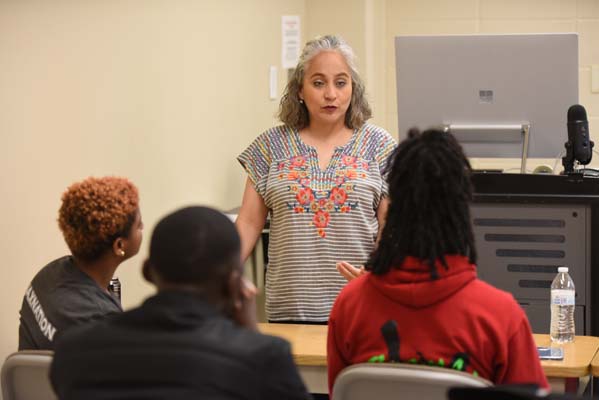 Instructor teaching class