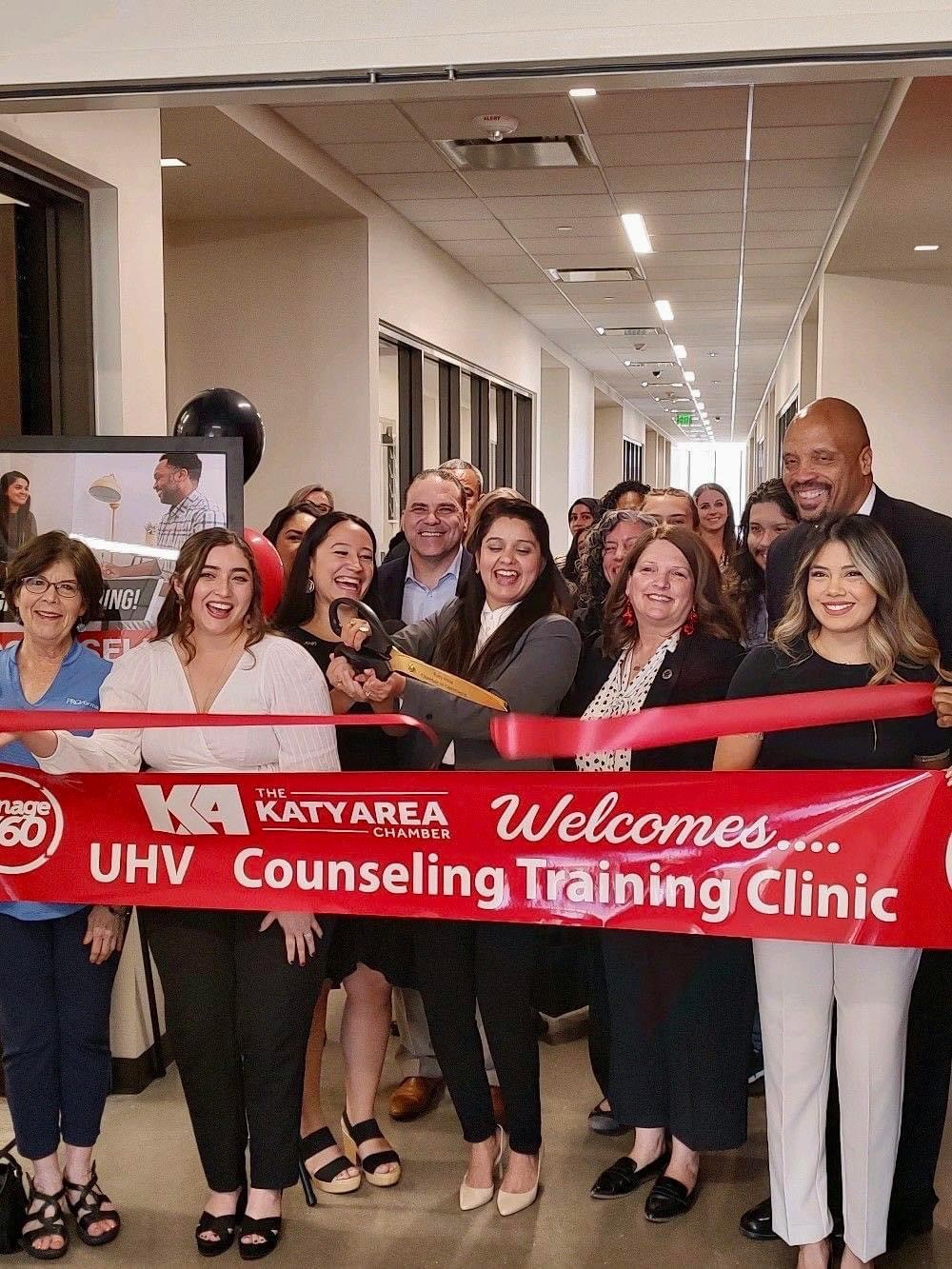 UHV Counseling Training Clinic ribbon-cutting
