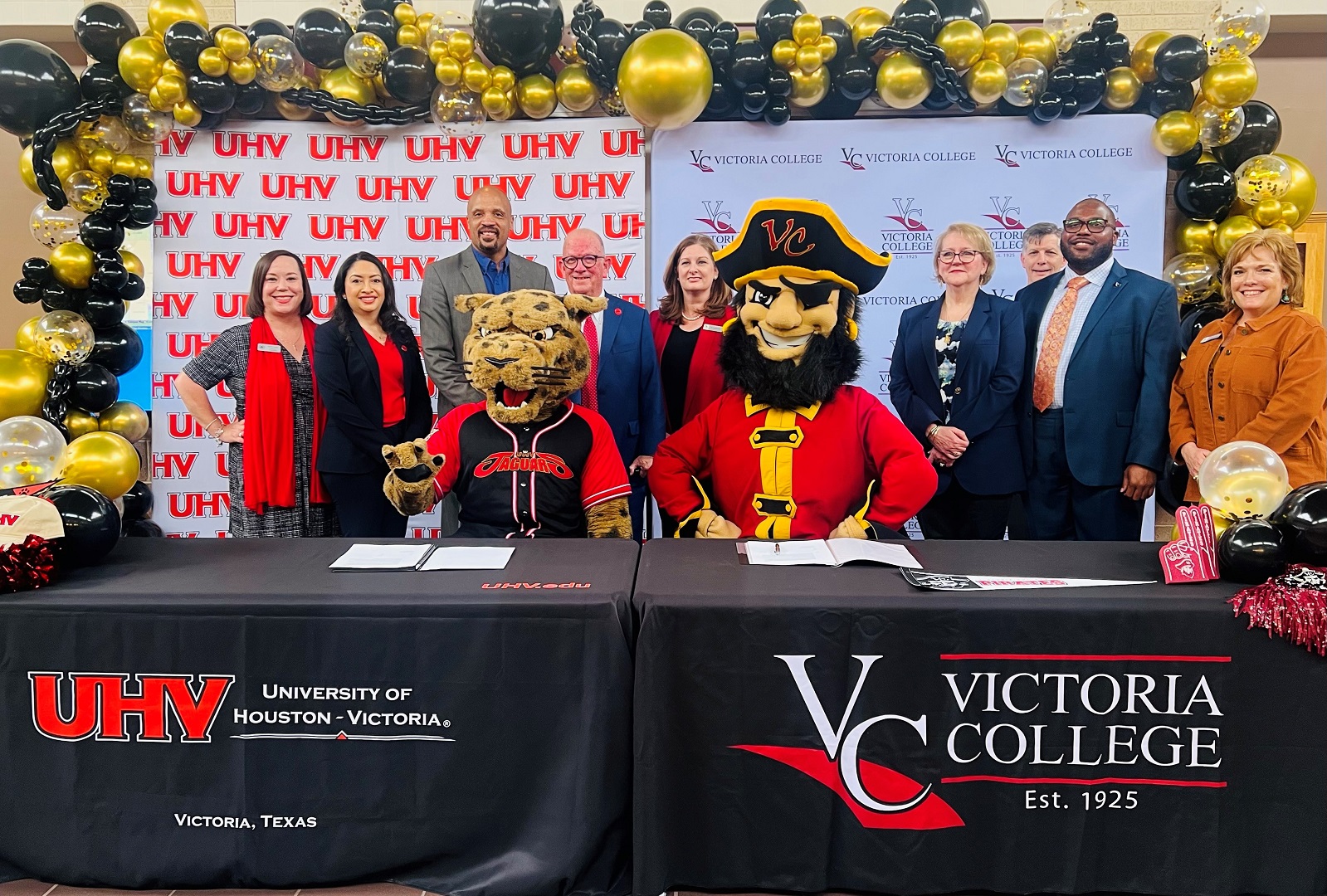The memorandum of understanding (MOU) was drafted as a joint effort to identify ways to enhance efforts to help Victoria and find ways to promote higher education in the area’s communities.
