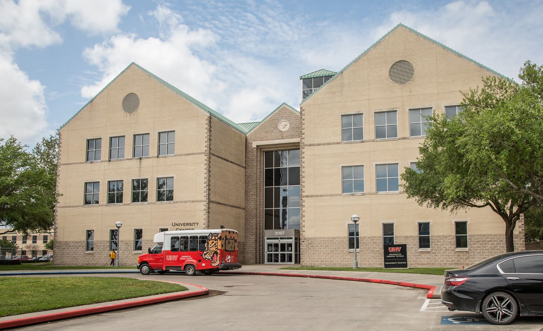 University Center with shuttle