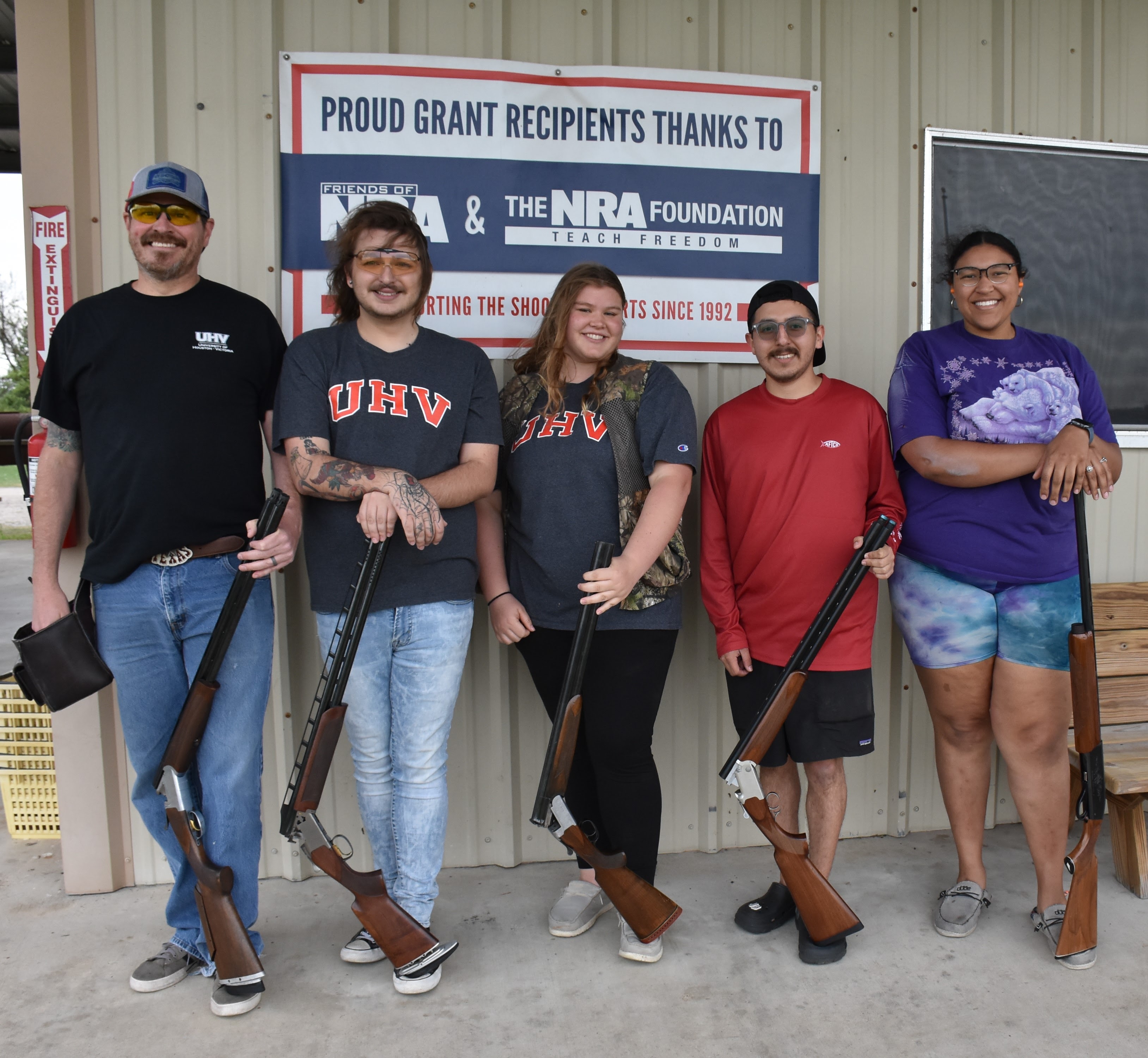 A group photo of UHV Trap and Skeet Shooting Club to help members